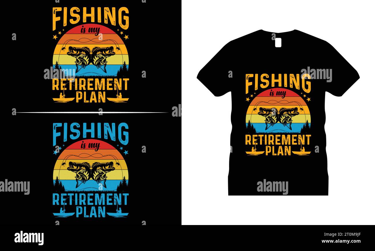 Fishing tshirt vector vectors hi-res stock photography and images