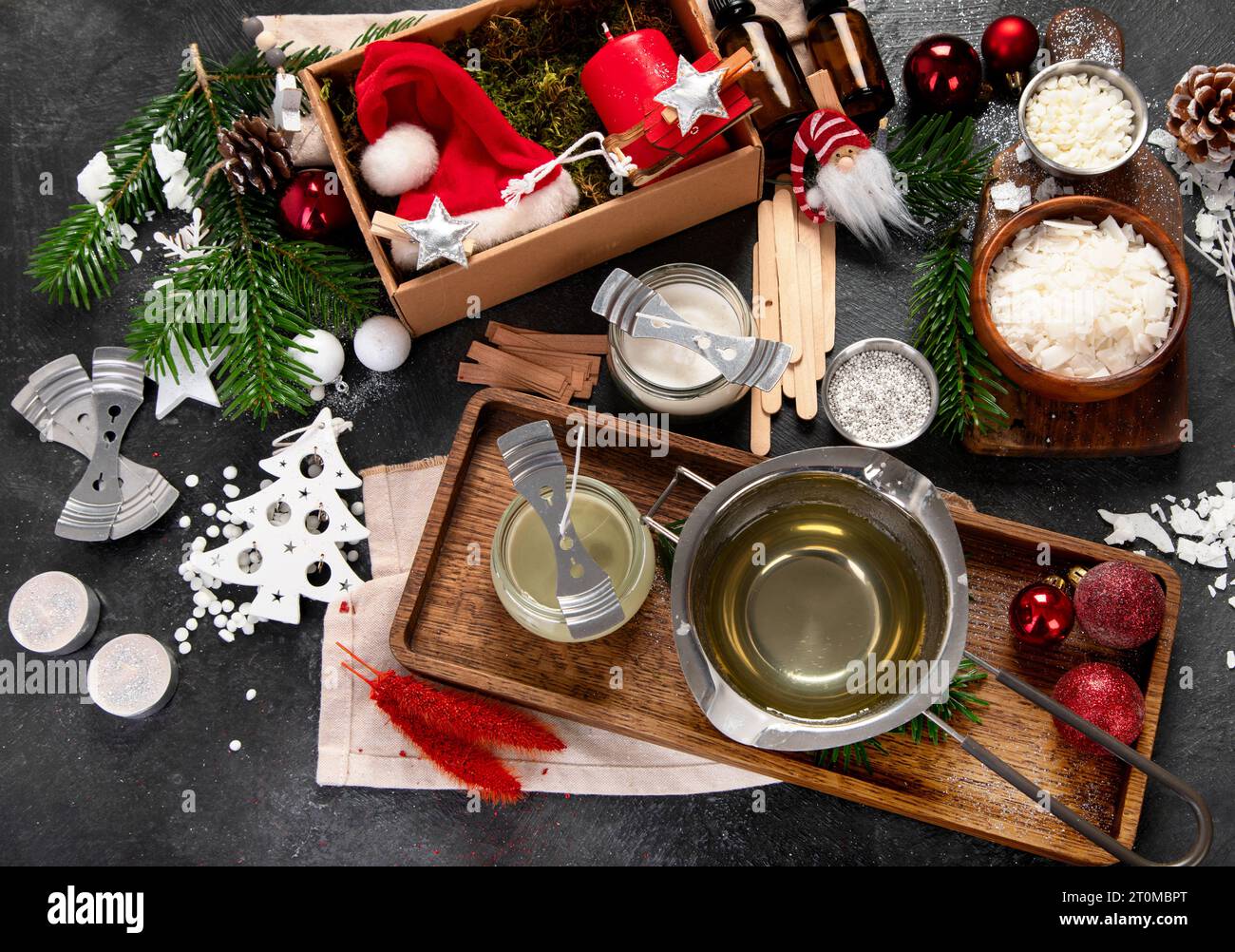 White soy wax flakes for candle making on a light gray marble background  Stock Photo - Alamy