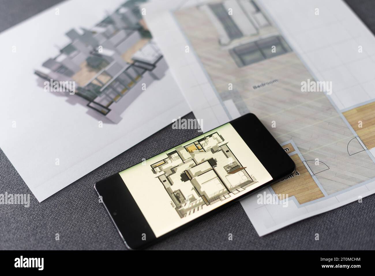 Designer working at new mobile applications Stock Photo