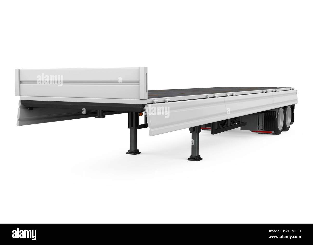Flatbed Trailer Isolated Stock Photo Alamy