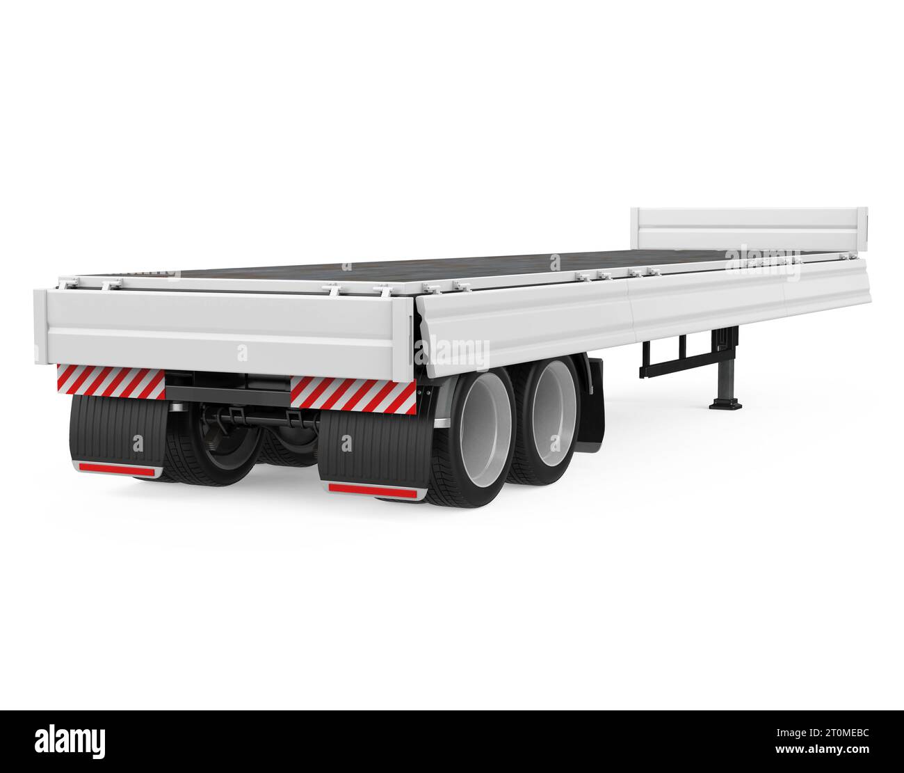Flatbed Trailer Isolated Stock Photo Alamy