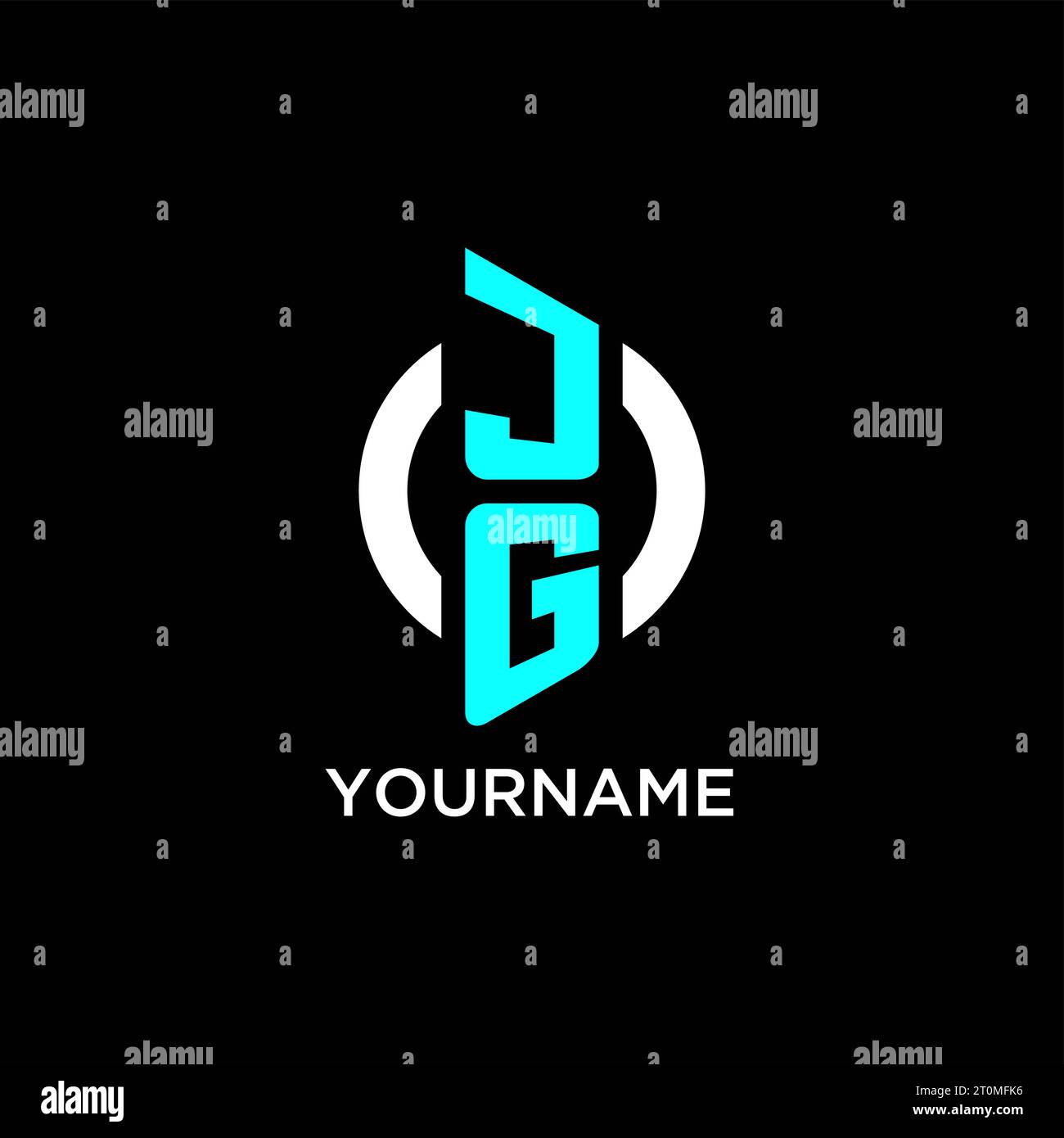 JG circle monogram logo design ideas Stock Vector Image & Art Alamy