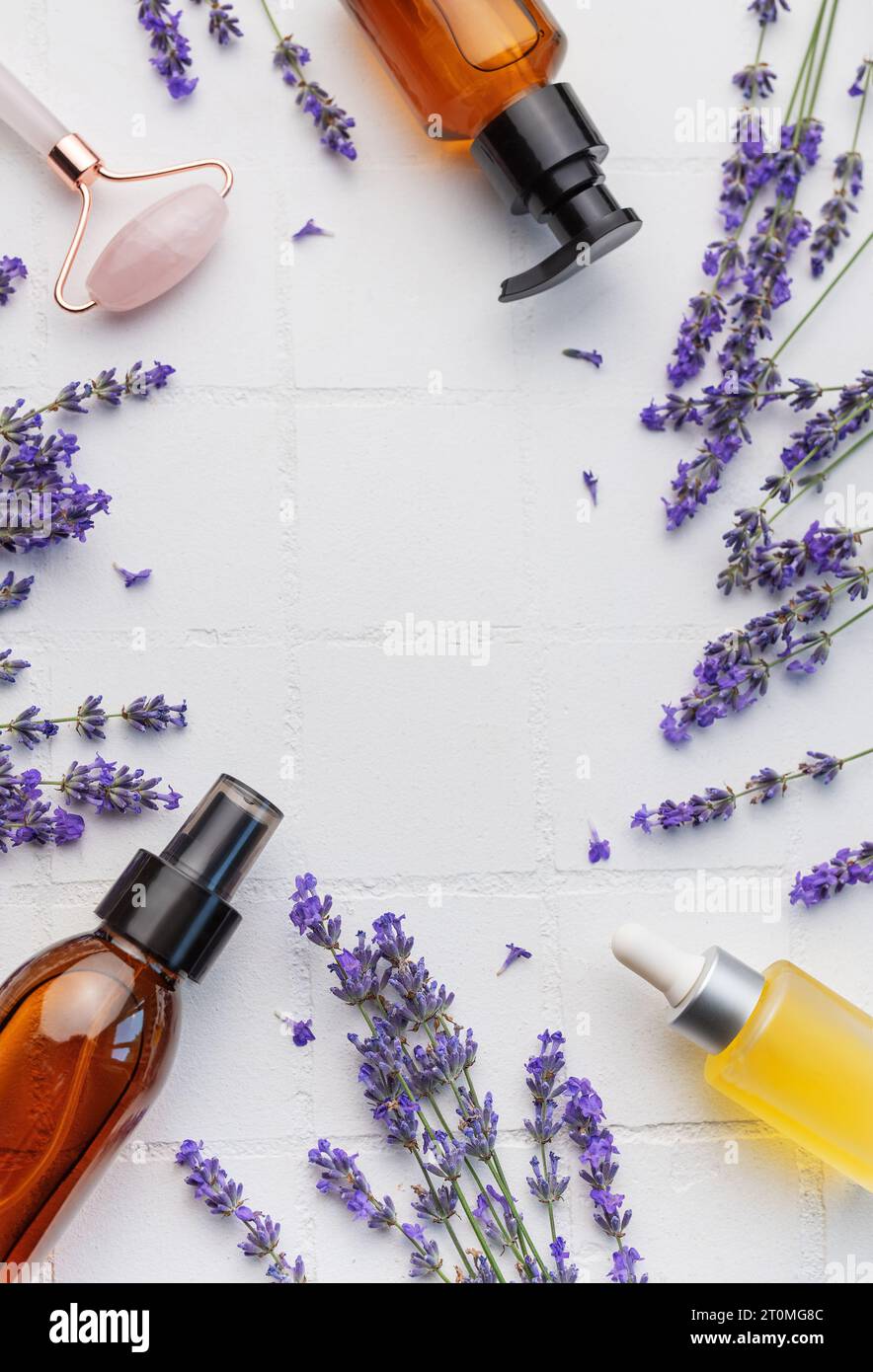 Essential Oil Bottle Lavender White Background Freepik: Aroma Bliss