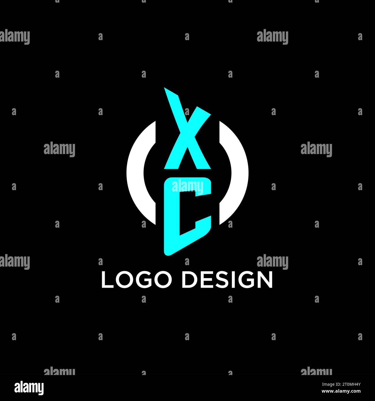 XC circle monogram logo design ideas Stock Vector Image & Art - Alamy