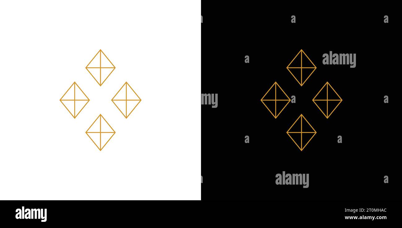 Modern and luxurious diamond X logo design Stock Vector