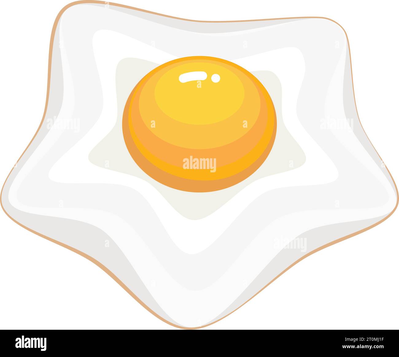 graphic illustrated Fried egg one breakfast clipart gradient design illustration vector Stock Vector