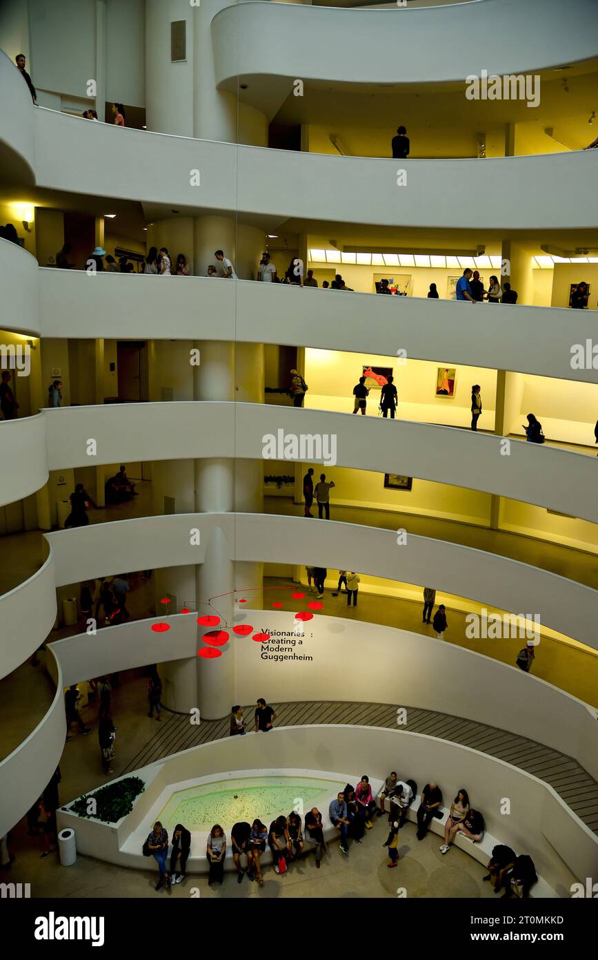 The Main Gallery of Guggenheim Museum - Manhattan, New York City Stock Photo