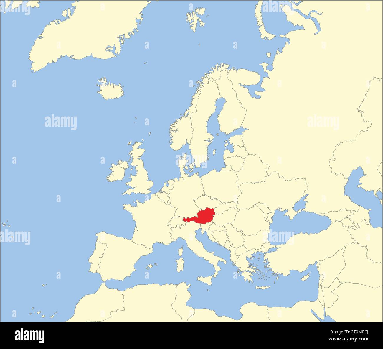 Location map of the REPUBLIC OF AUSTRIA, EUROPE Stock Vector Image ...