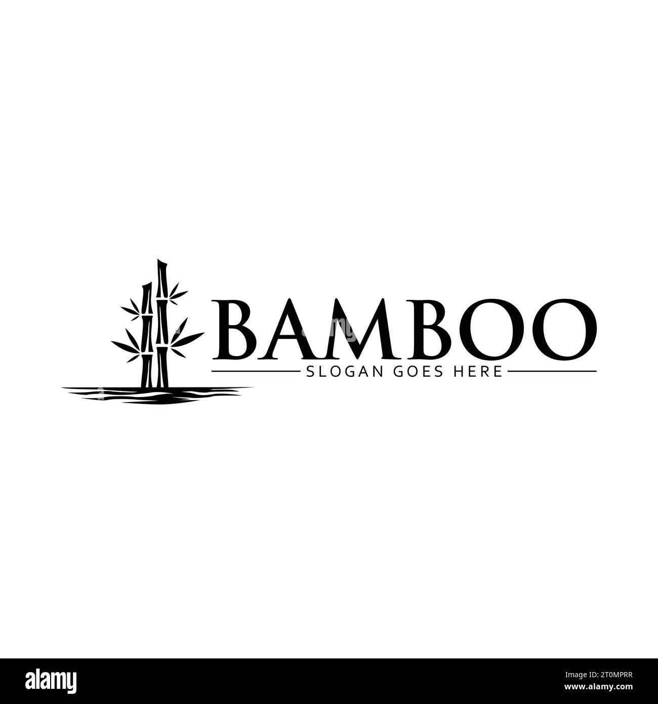 Bamboo logo template on white background stock vector image art alamy