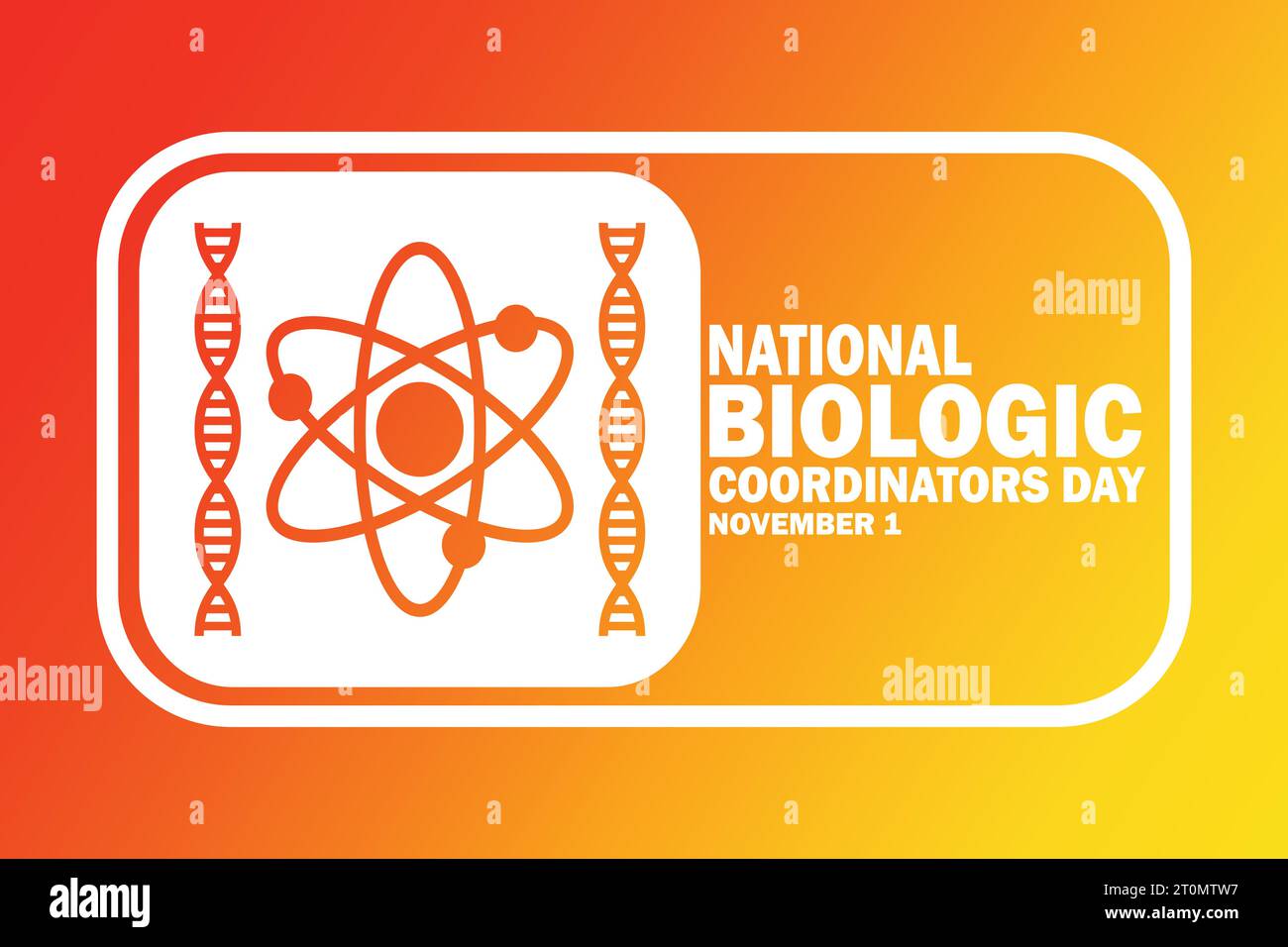 National Biologic Coordinators Day Vector Template Design Illustration. November 1. Suitable for greeting card, poster and banner Stock Vector