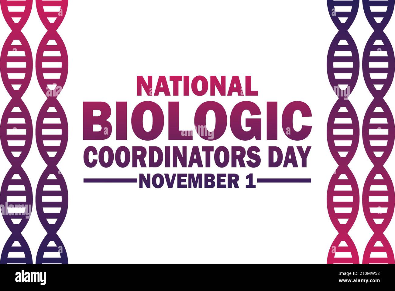 National Biologic Coordinators Day Vector illustration. November 1. Holiday concept. Template for background, banner, card, poster with text Stock Vector