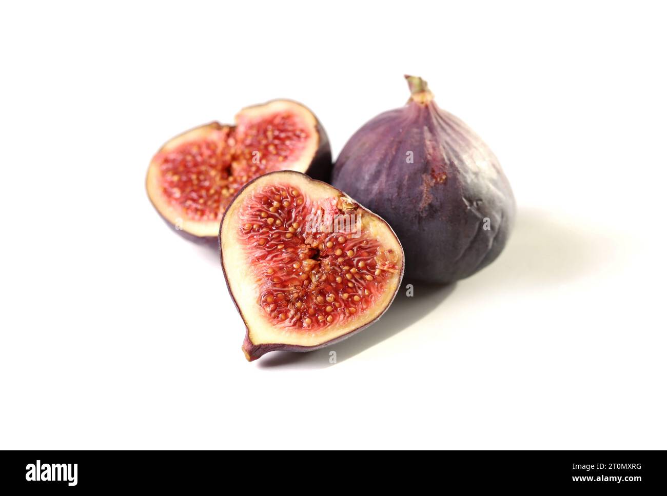 Fresh figs isolated on white Stock Photo