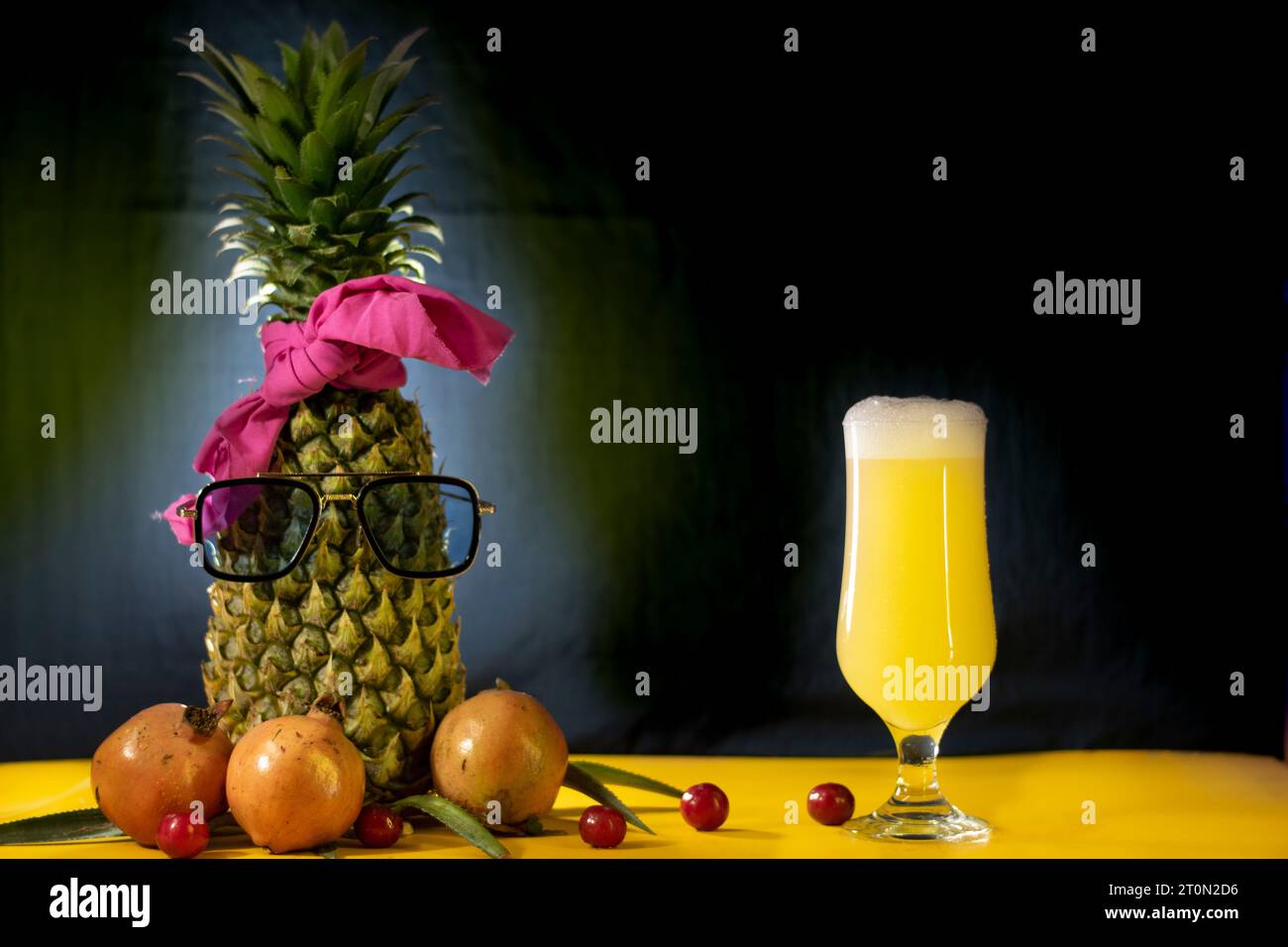 Tropical Dreams: Pineapple Art Photography Delights Stock Photo
