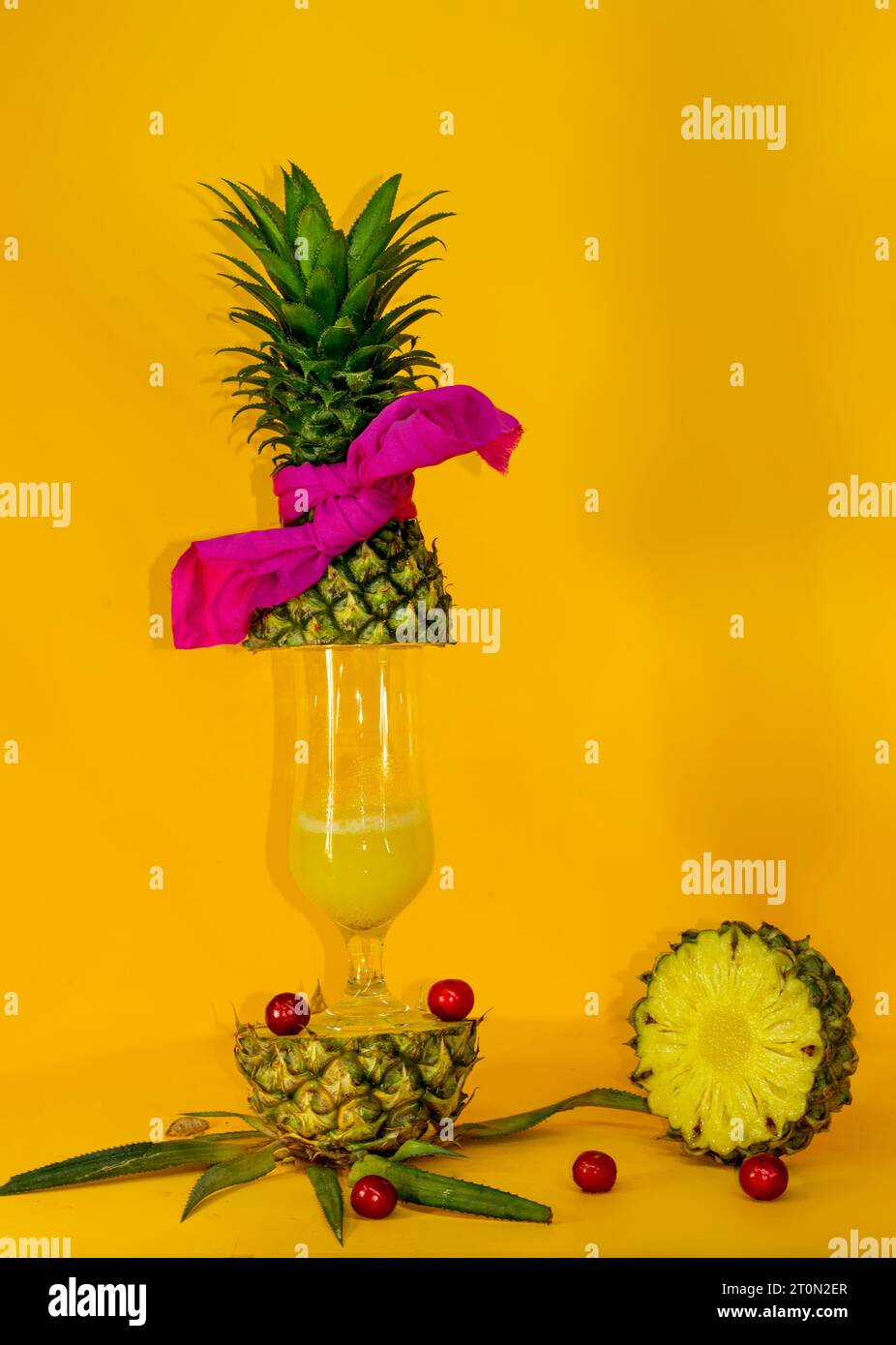 Tropical Dreams: Pineapple Art Photography Delights Stock Photo