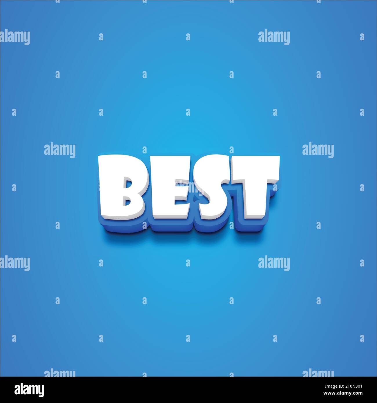 Vector 3D best text on a blue blackground. Stock Vector