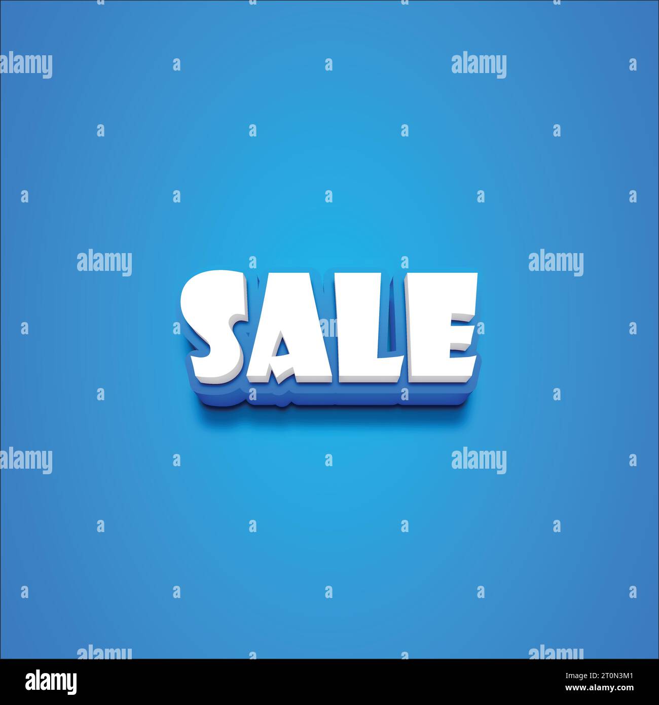 Vector 3D sale text on a blue blackground. Stock Vector