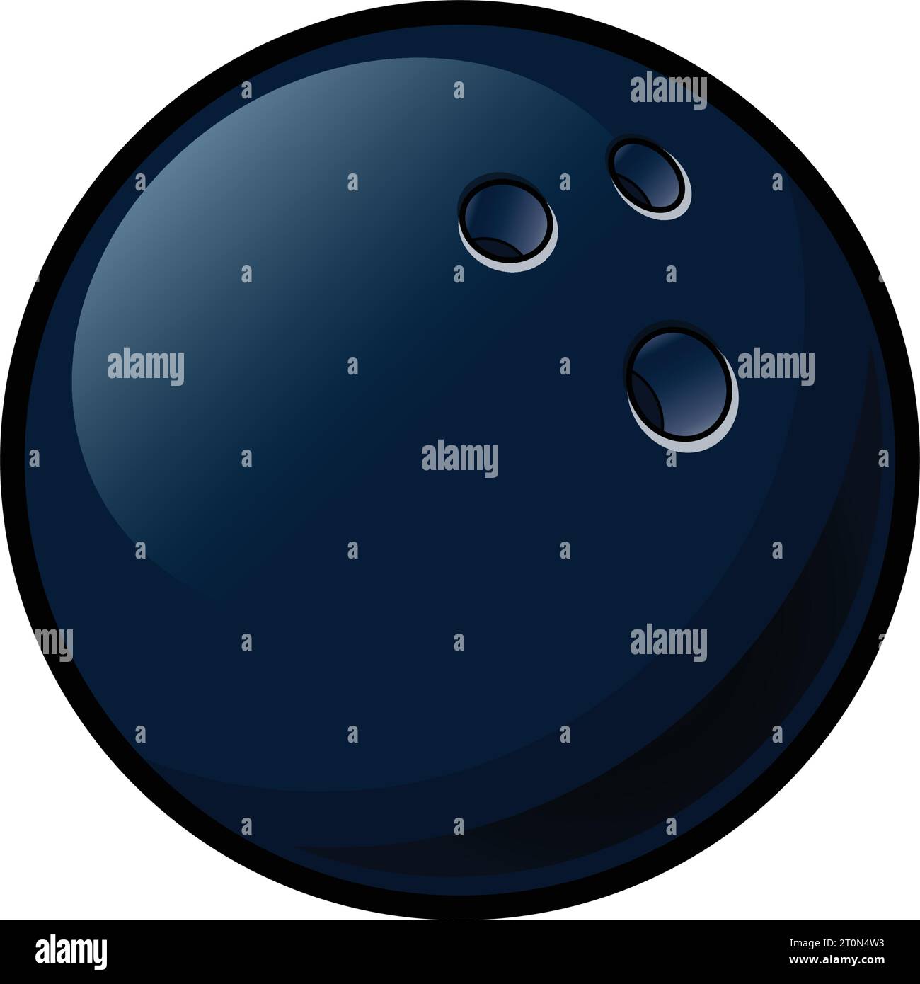 classic simple black cartoon ten pin bowling ball icon vector isolated