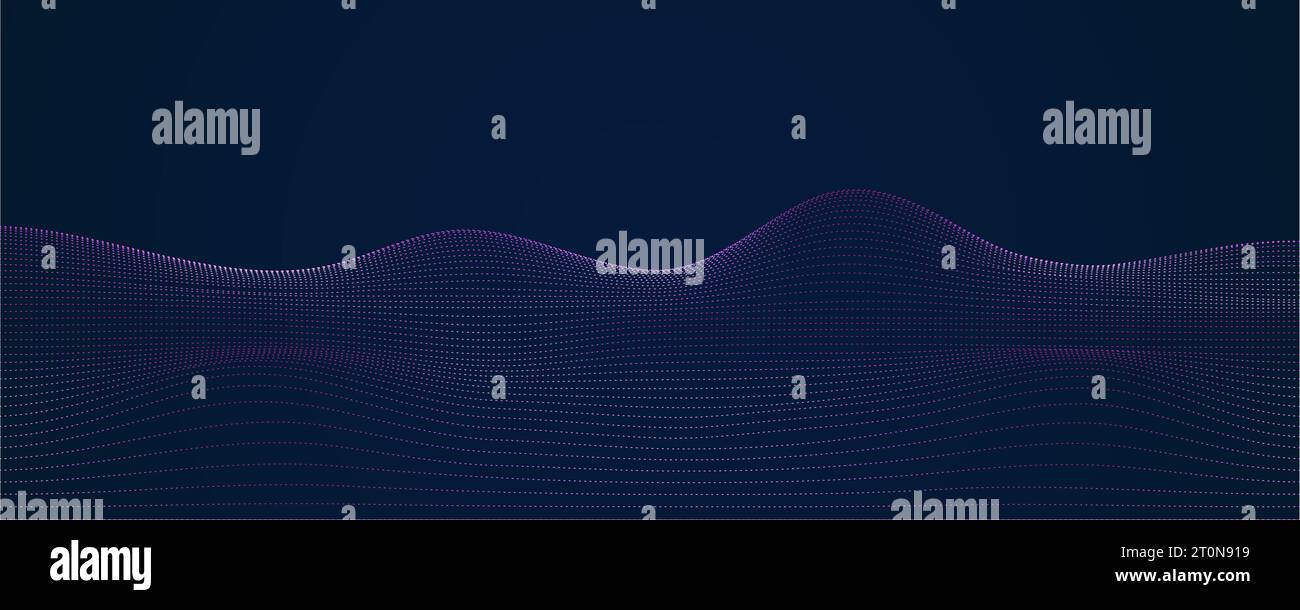 Abstract Dark Wavy Background with Dashed Lines Stock Vector Image ...