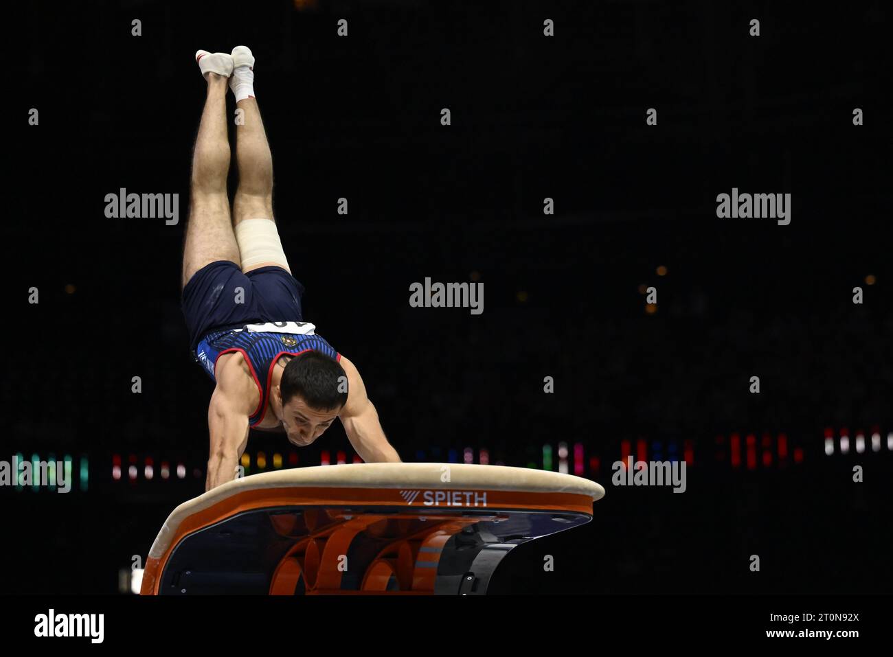 Antwerp, Belgium. 08th Oct, 2023. Artur Davtyan pictured in action at the Artistic Gymnastics World Championships, in Antwerp, Sunday 08 October 2023. The Worlds take place in Antwerp from 30 September to 08 October. BELGA PHOTO DIRK WAEM Credit: Belga News Agency/Alamy Live News Stock Photo