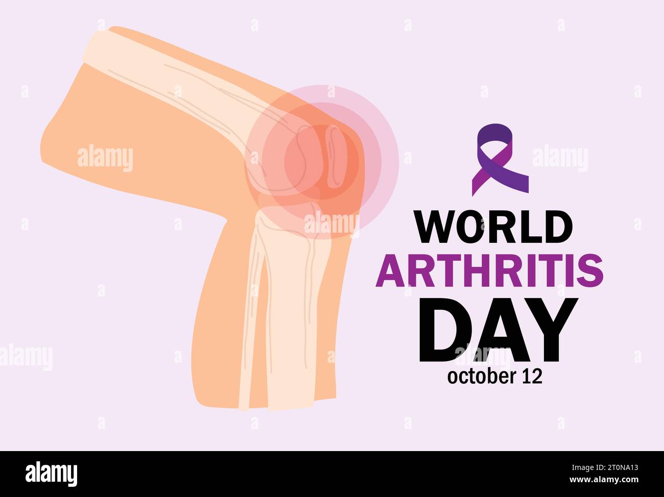 October 12 is World Arthritis Day. Stock Vector
