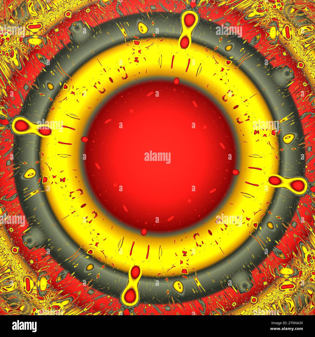 Solar eclipse symmetrical pattern background with dots and splashes