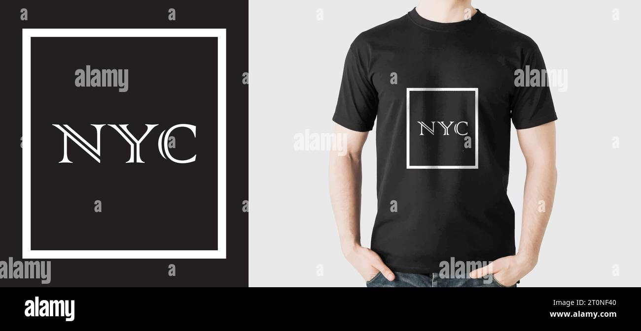 NYC  - New York City Stylish Typography T Shirt Design Stock Vector