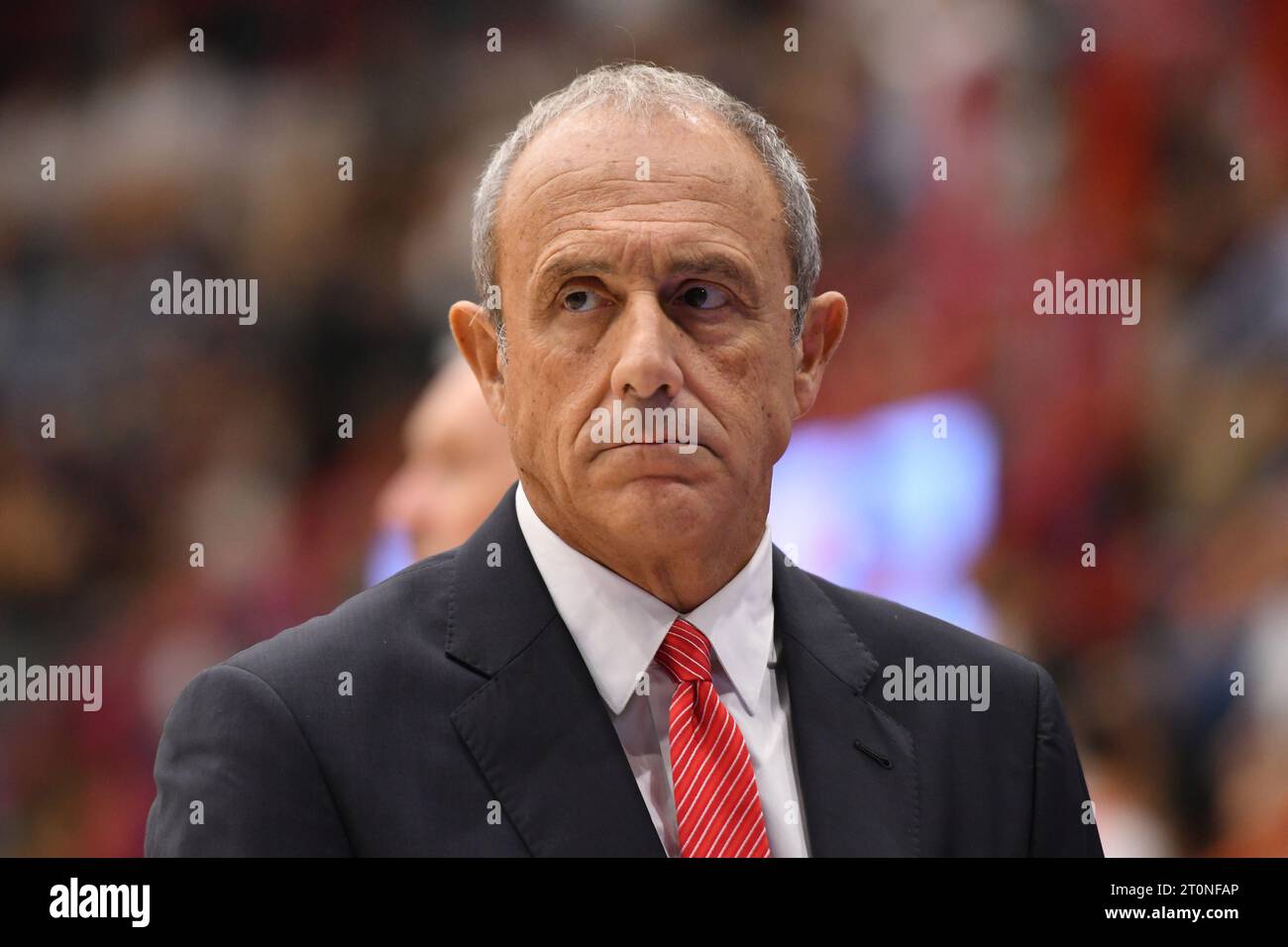 Ettore Messina coach of EA7 Emporio Armani Milano during GeVi Napoli