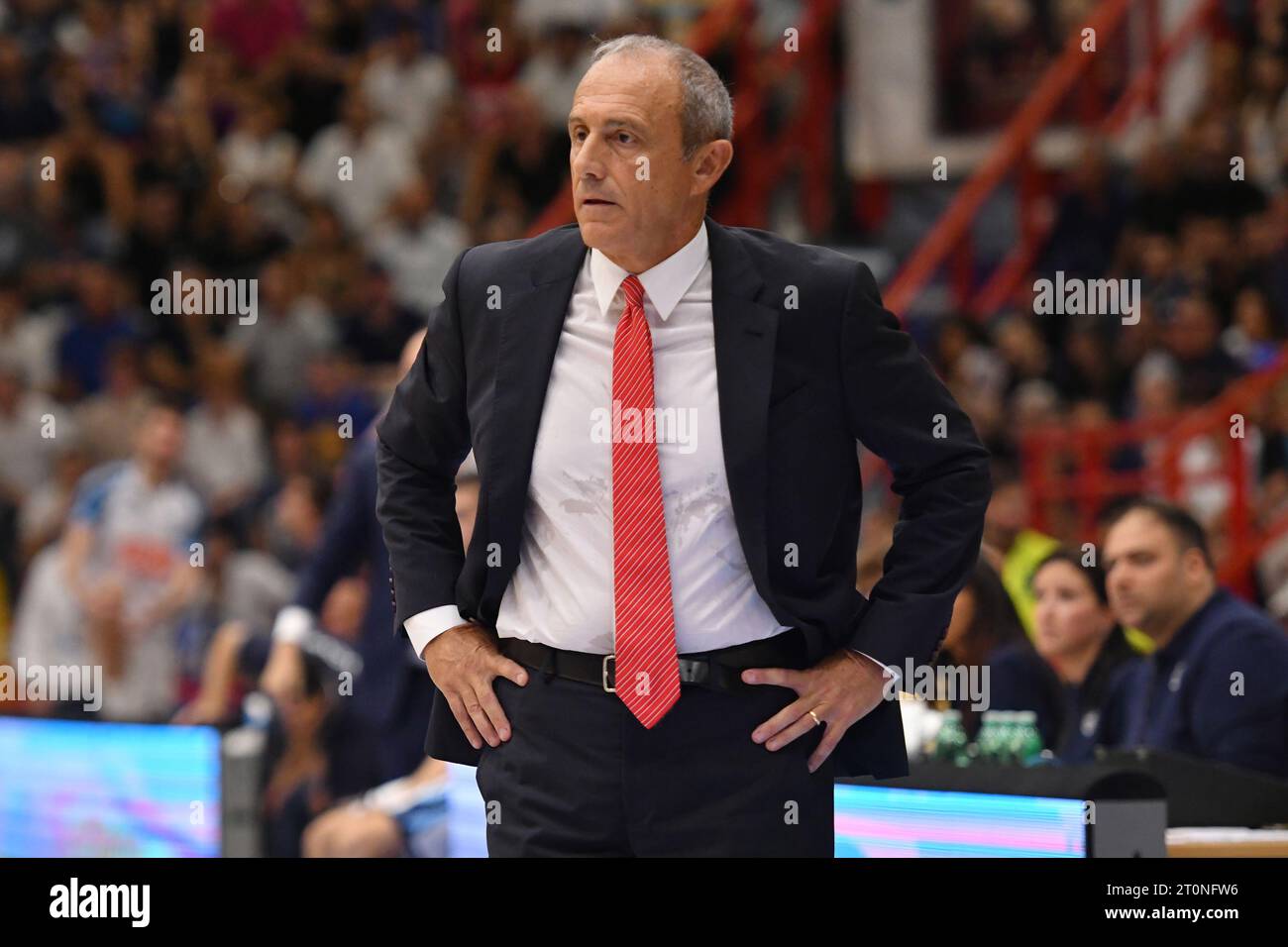Ettore Messina coach of EA7 Emporio Armani Milano during GeVi Napoli