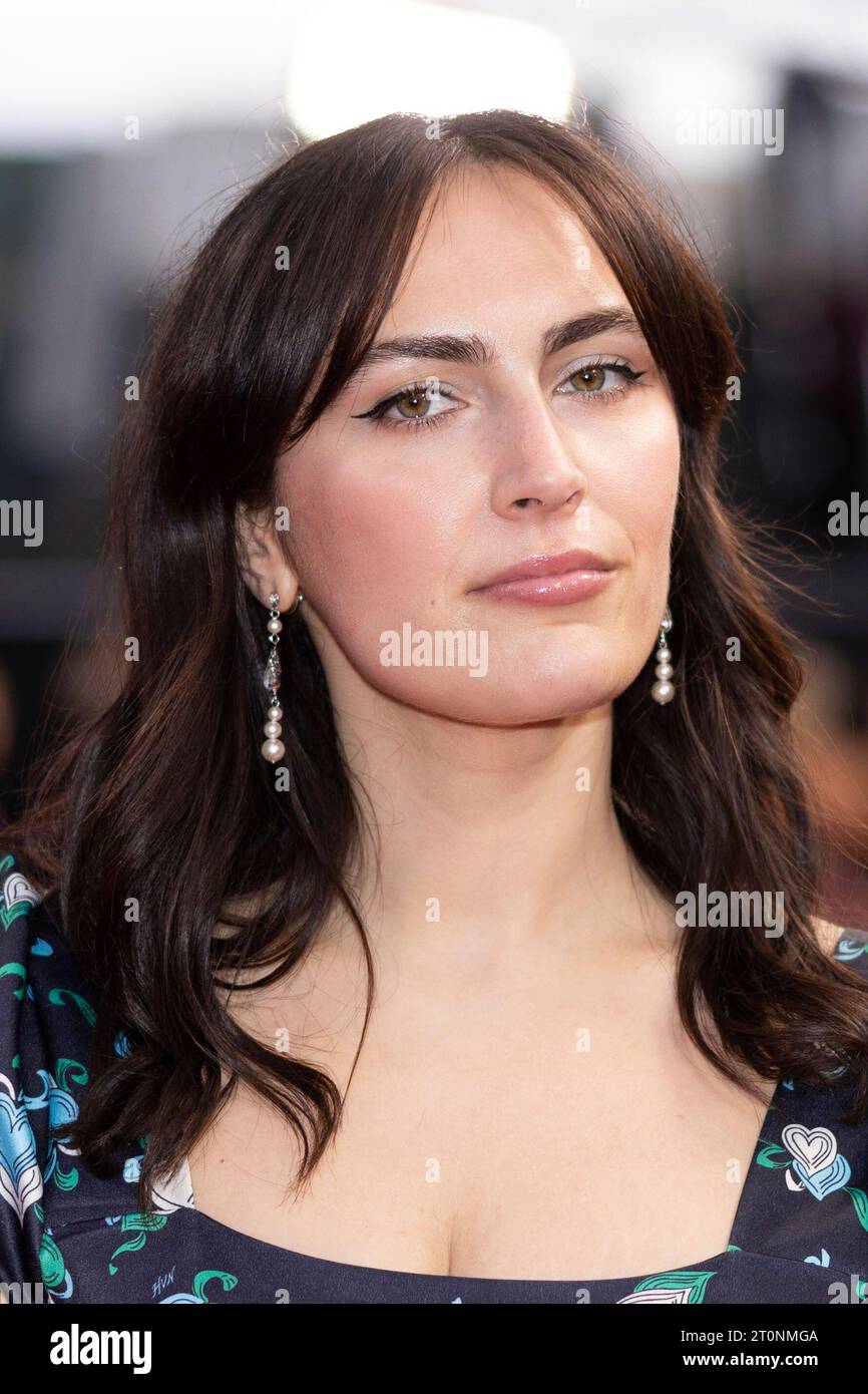 Rio VieraNewton poses for photographers upon arrival for the premiere of the film 'Saltburn' on