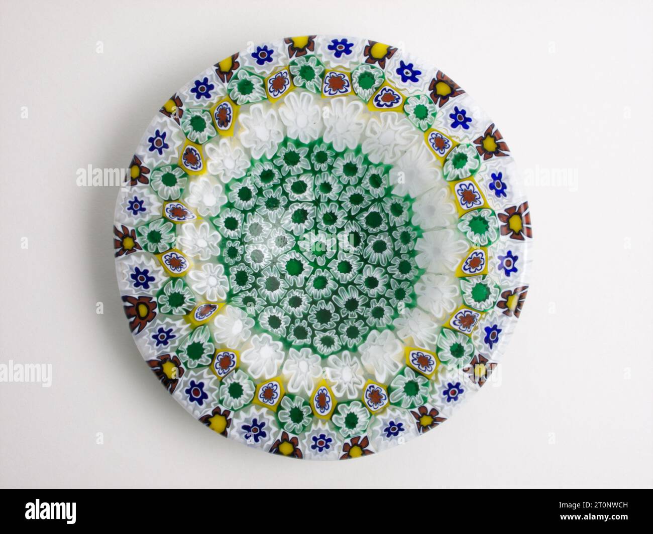 millefiori glass dish. 73mm in diameter Stock Photo