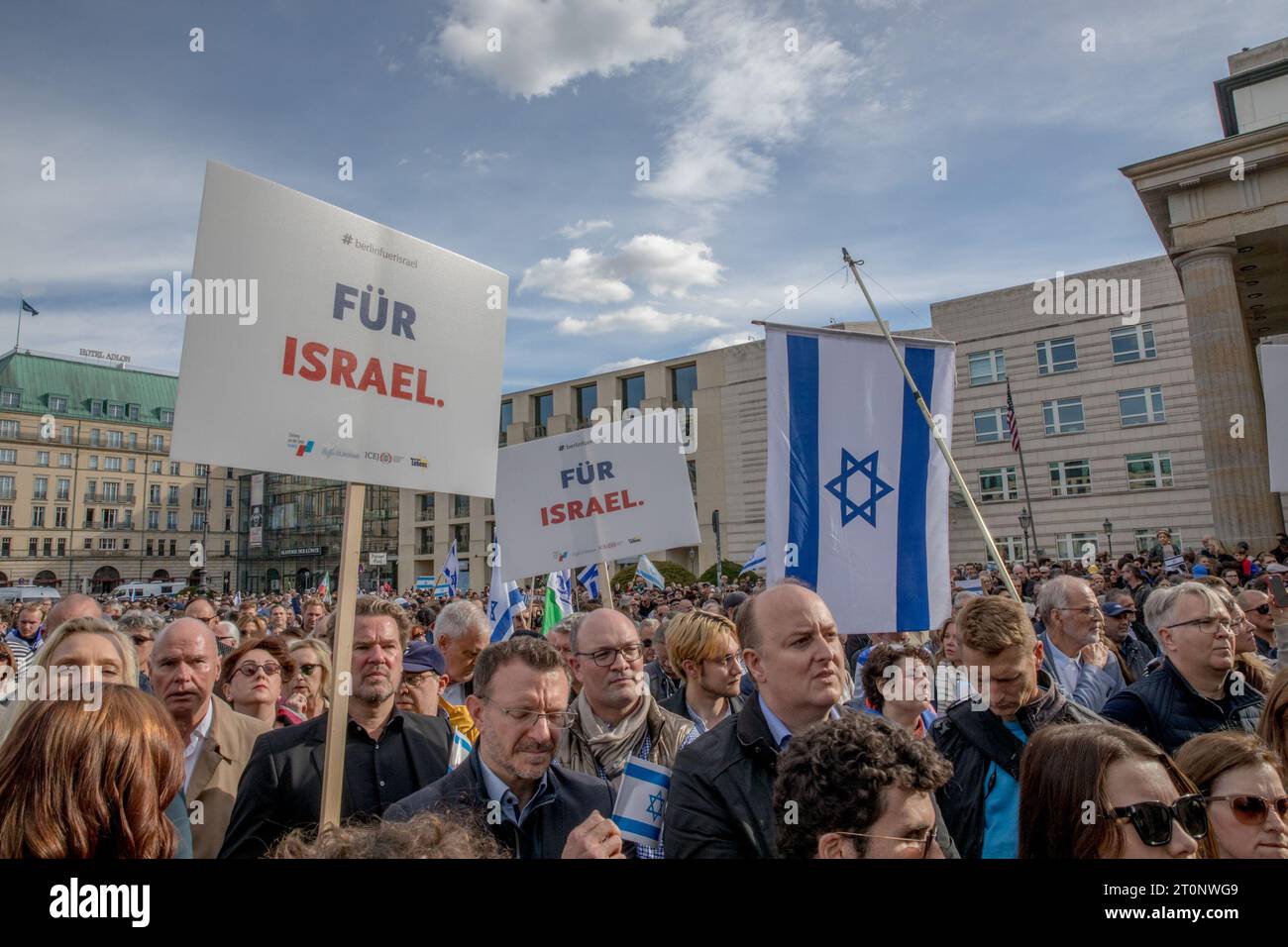 Berlin, Germany. 8th Oct, 2023. In A Poignant Display Of Solidarity And ...