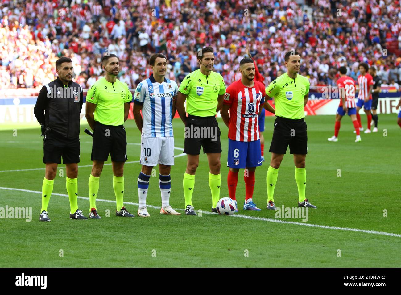 Madrid, Spain. 08th Oct, 2023. in action during La Liga EA Sports Match Day 9 between Atletico de Madrid and Real Sociedad at Civitas Metropolitano Stadium in Madrid, Spain, on October 8, 2023. Credit: Edward F. Peters/Alamy Live News Stock Photo
