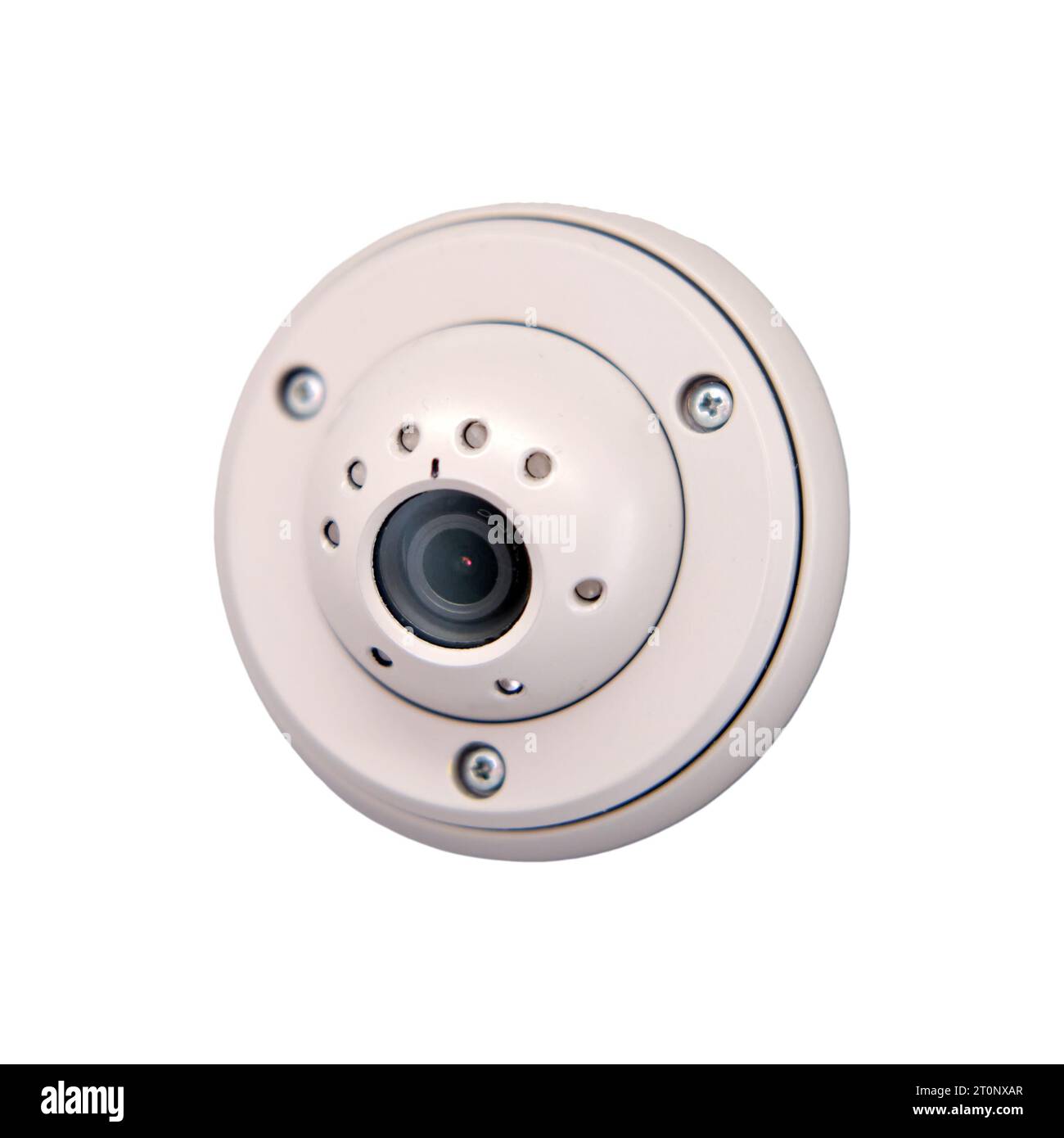 Security guard uses the CCTV camera to control and monitor the public