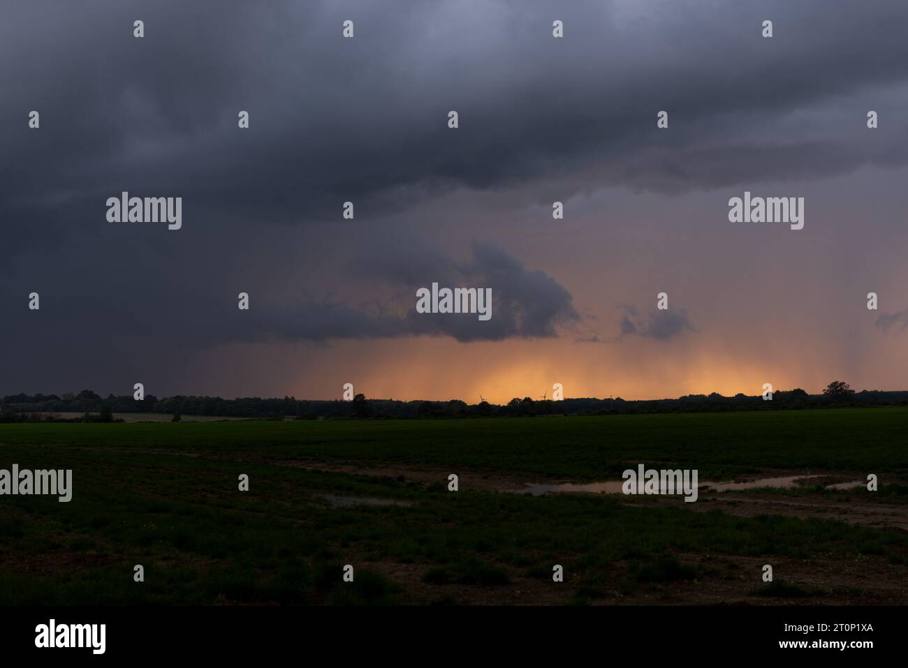 Dramatic sky, approaching storm (tempest) Stock Photo