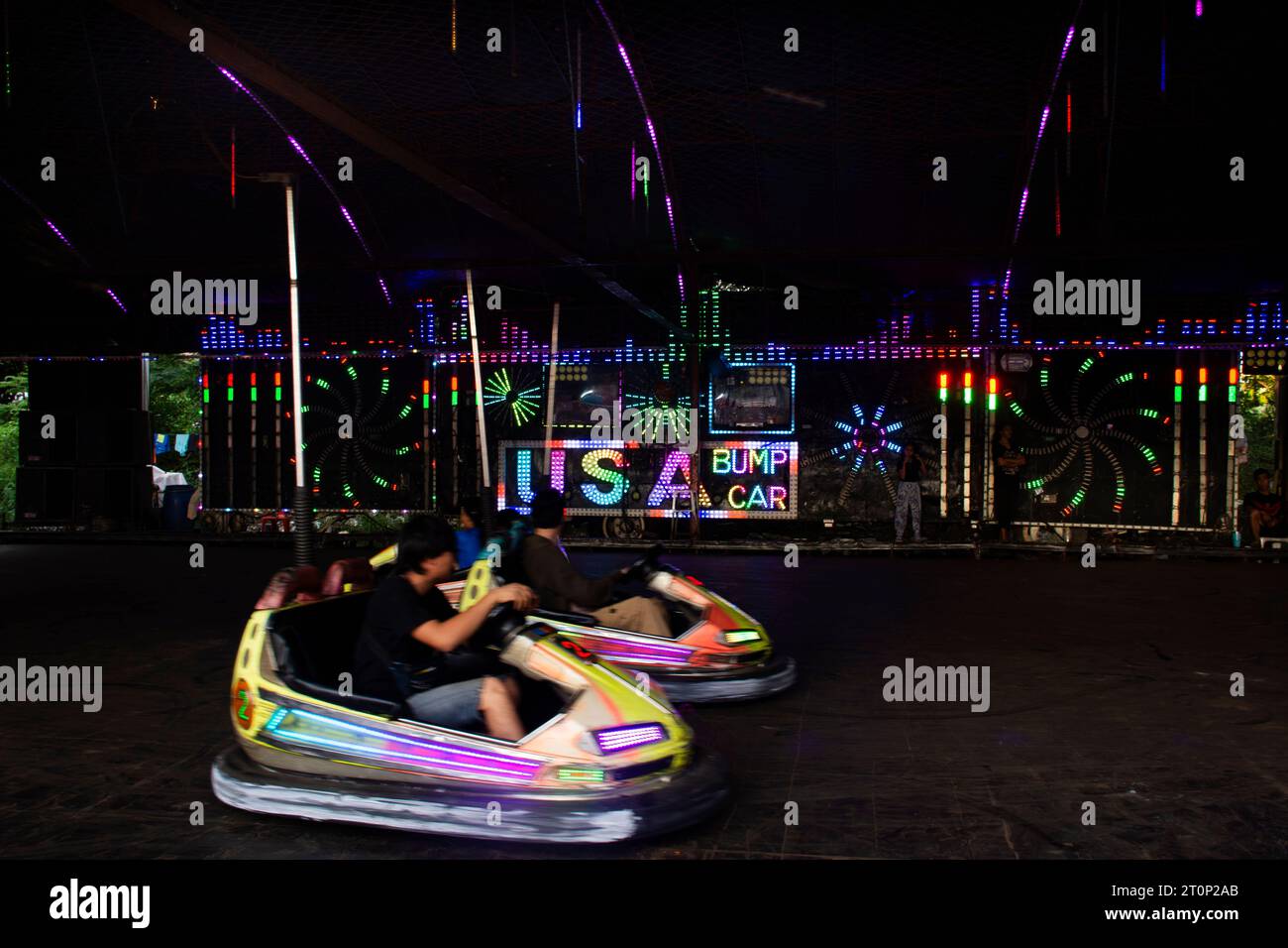 Electricity powered bumper cars or dodgems toy car for thai family ...