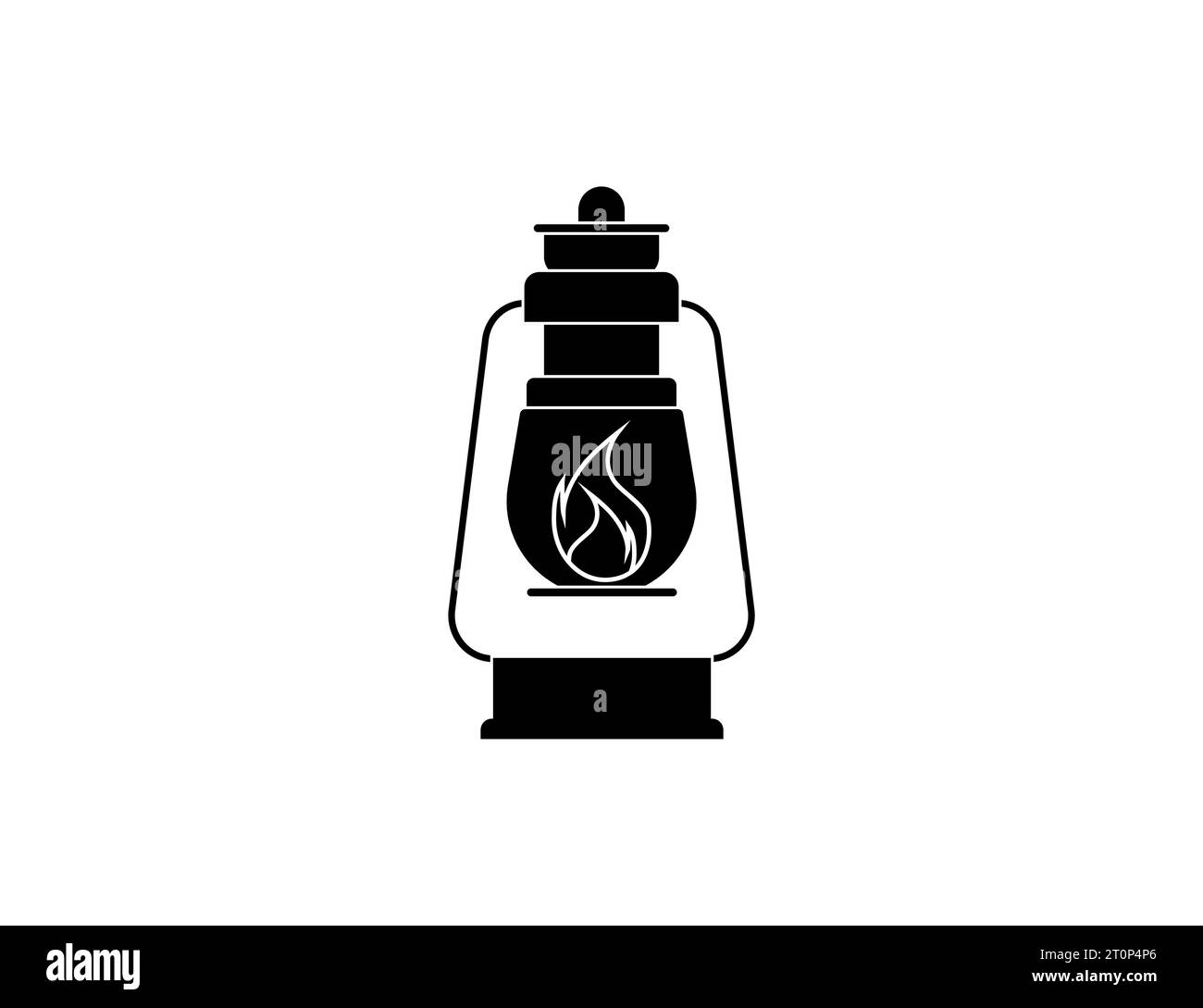 Light, oil lamp icon. Vector illustration. Stock Vector