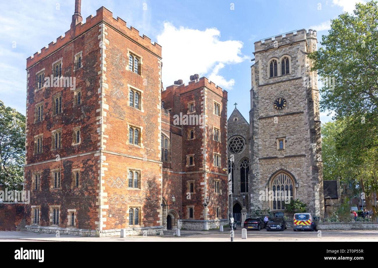 St MaryatLambeth and Tudor Gatehouse, Lambeth Palace, South Bank