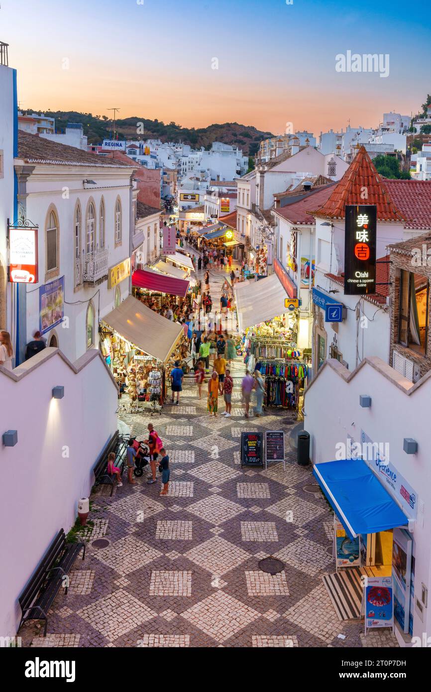Old Town Albufeira Faro District Algarve Portugal Europe Stock Photo 