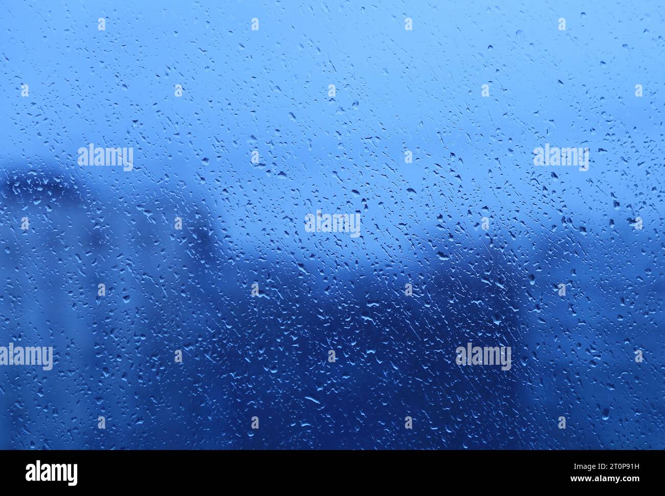 Background with natural water drops on glass Stock Photo - Alamy