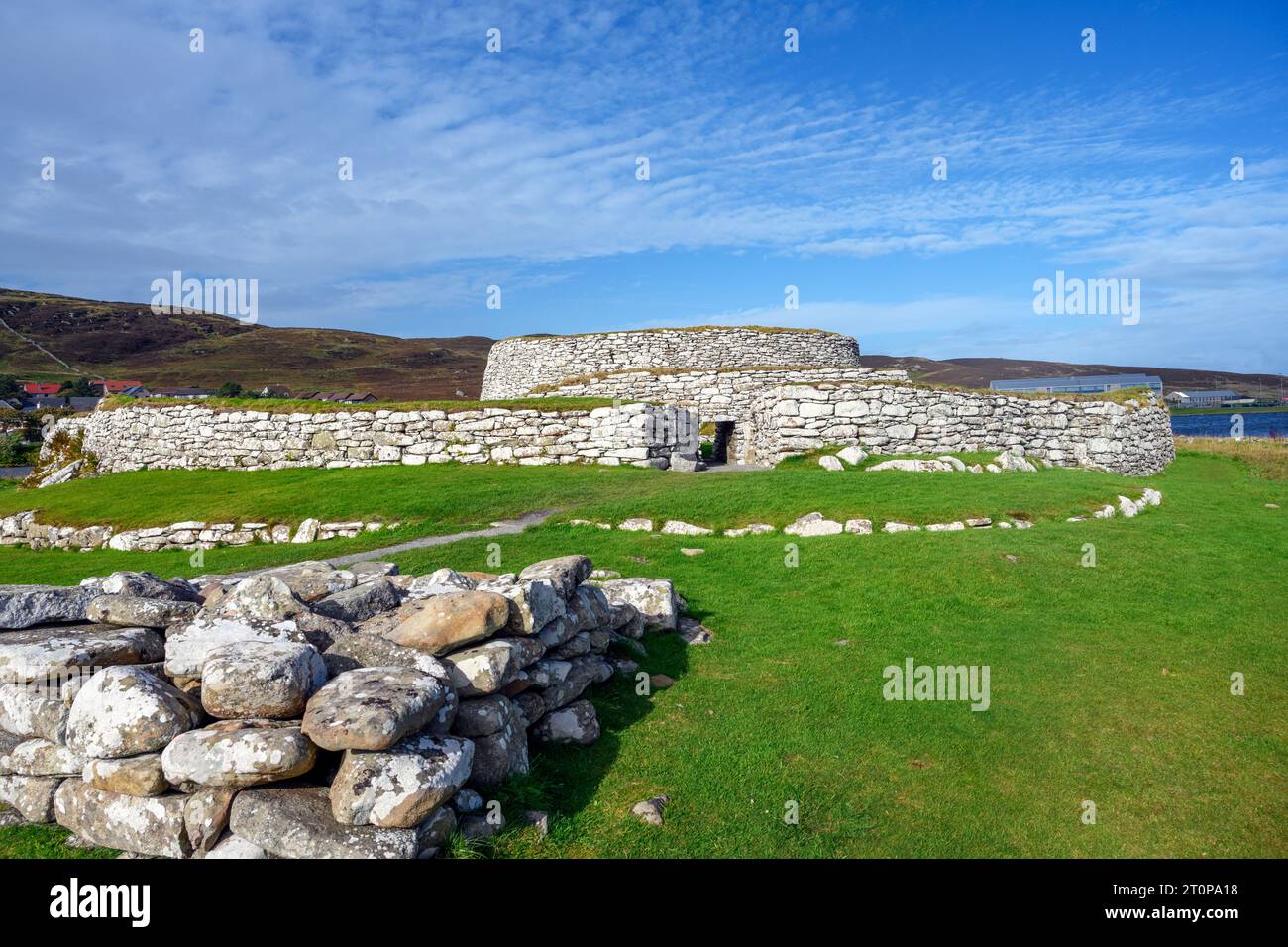 Clickimin Broch, an historic site in Lerwick, Mainland, Shetland, Scotland, UK Stock Photo