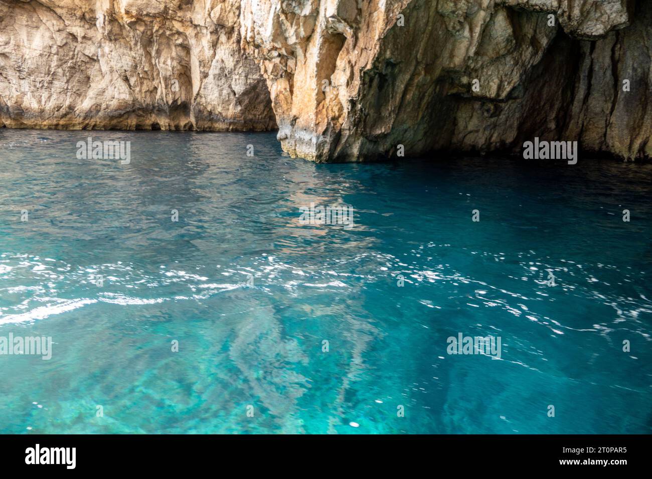 Wied iz Zurrieq, Malta, May 2, 2023. The Blue Cave and the group of sea