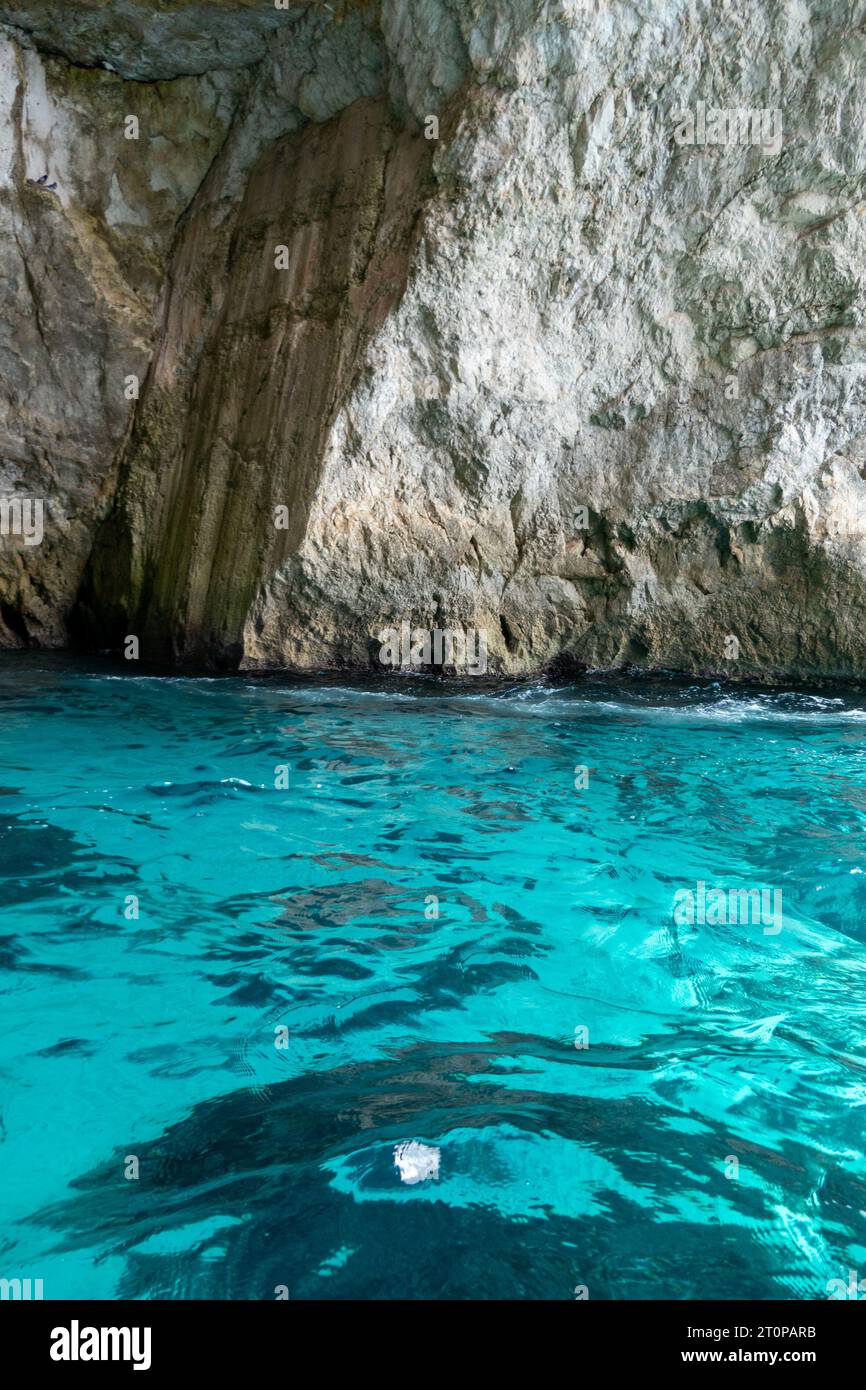 Wied iz Zurrieq, Malta, May 2, 2023. The Blue Cave and the group of sea