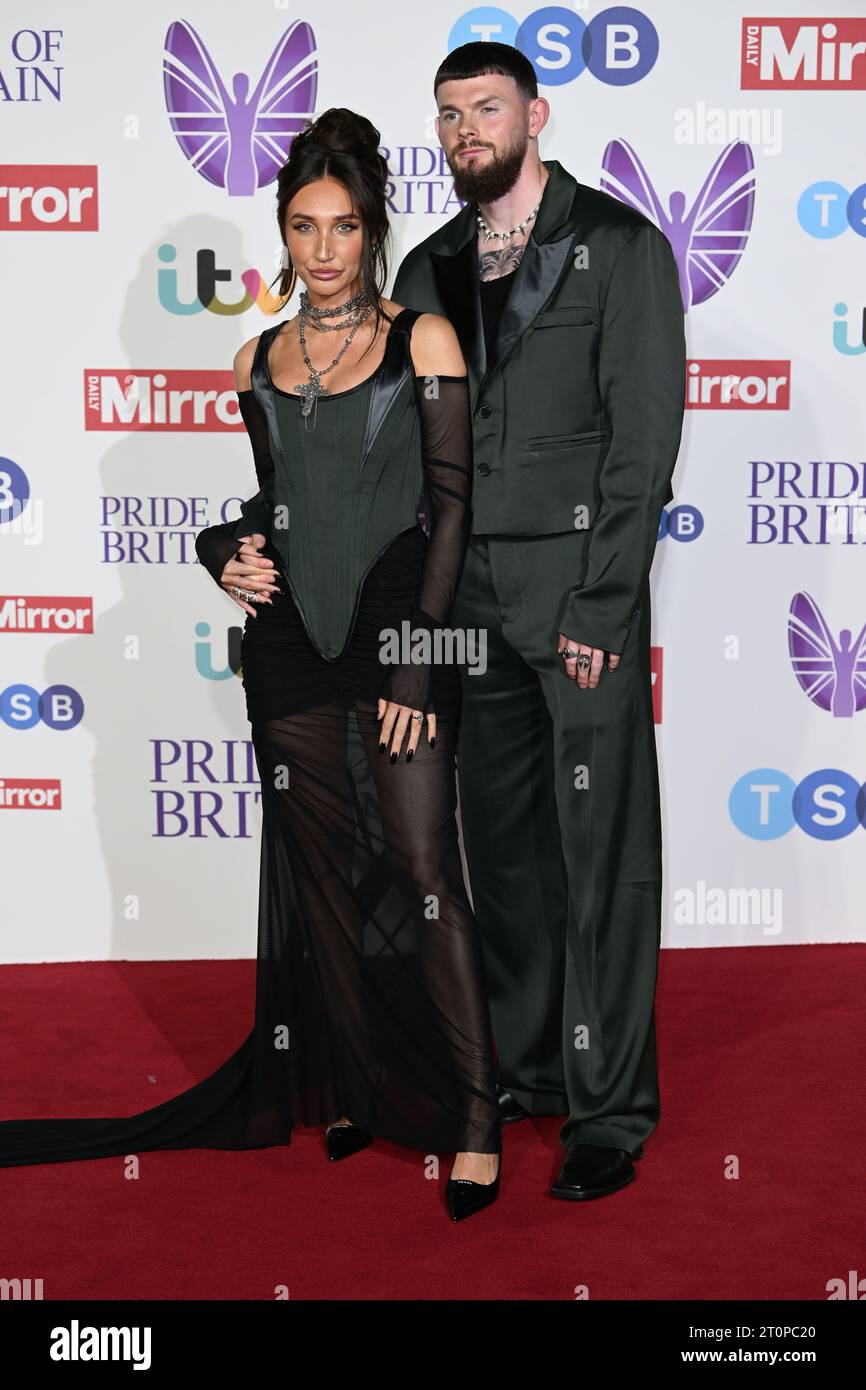 Megan McKenna and Oliver Burke arrives for the Pride of Britain Awards
