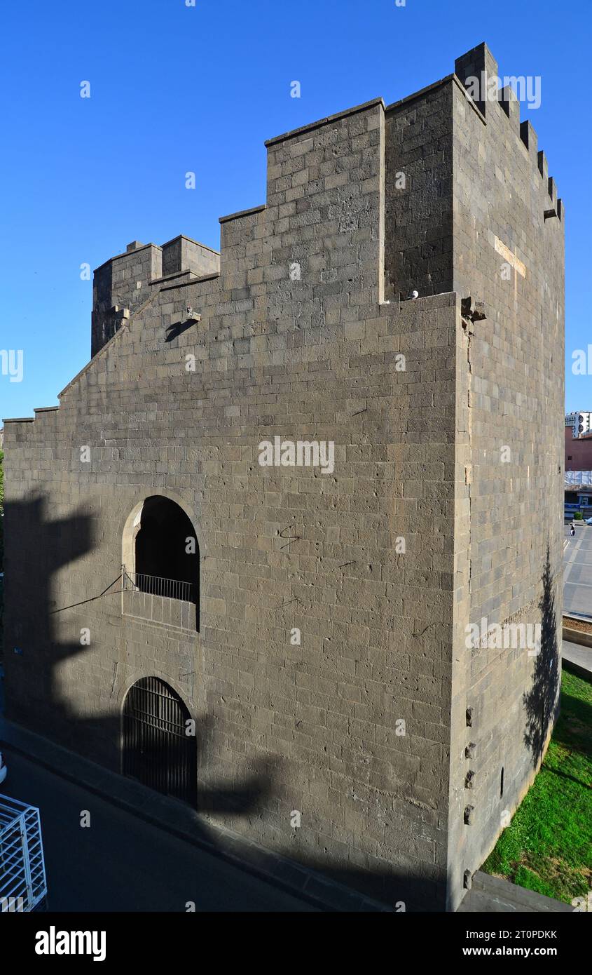 Historical Diyarbakir Walls in Diyarbakir, Turkey. Stock Photo