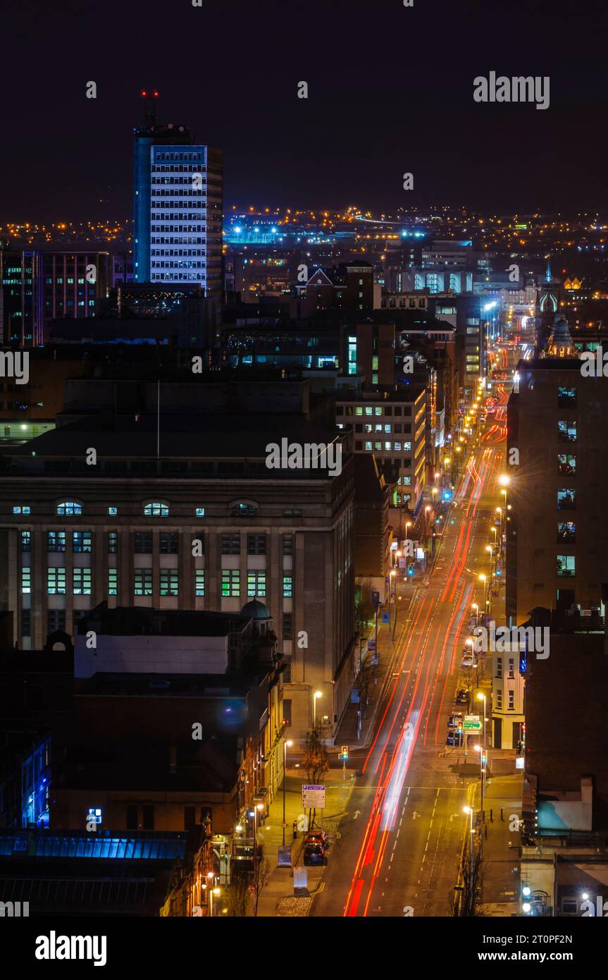 May Street, Belfast, from the roof of Riverside Tower Stock Photo
