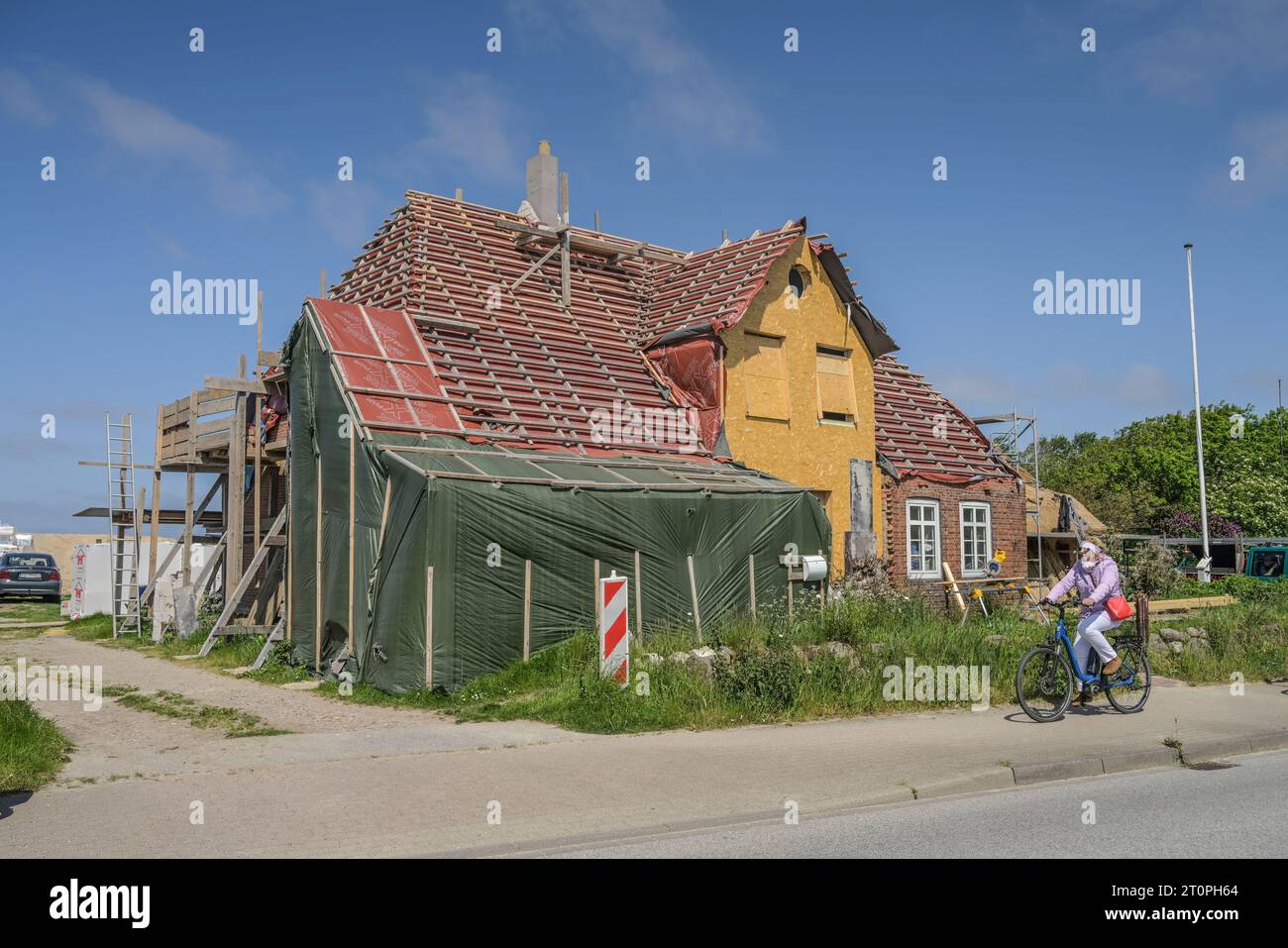 Neubau, Einfamilienhaus, Archsum, Sylt, Schleswig-Holstein, Deutschland Stock Photo