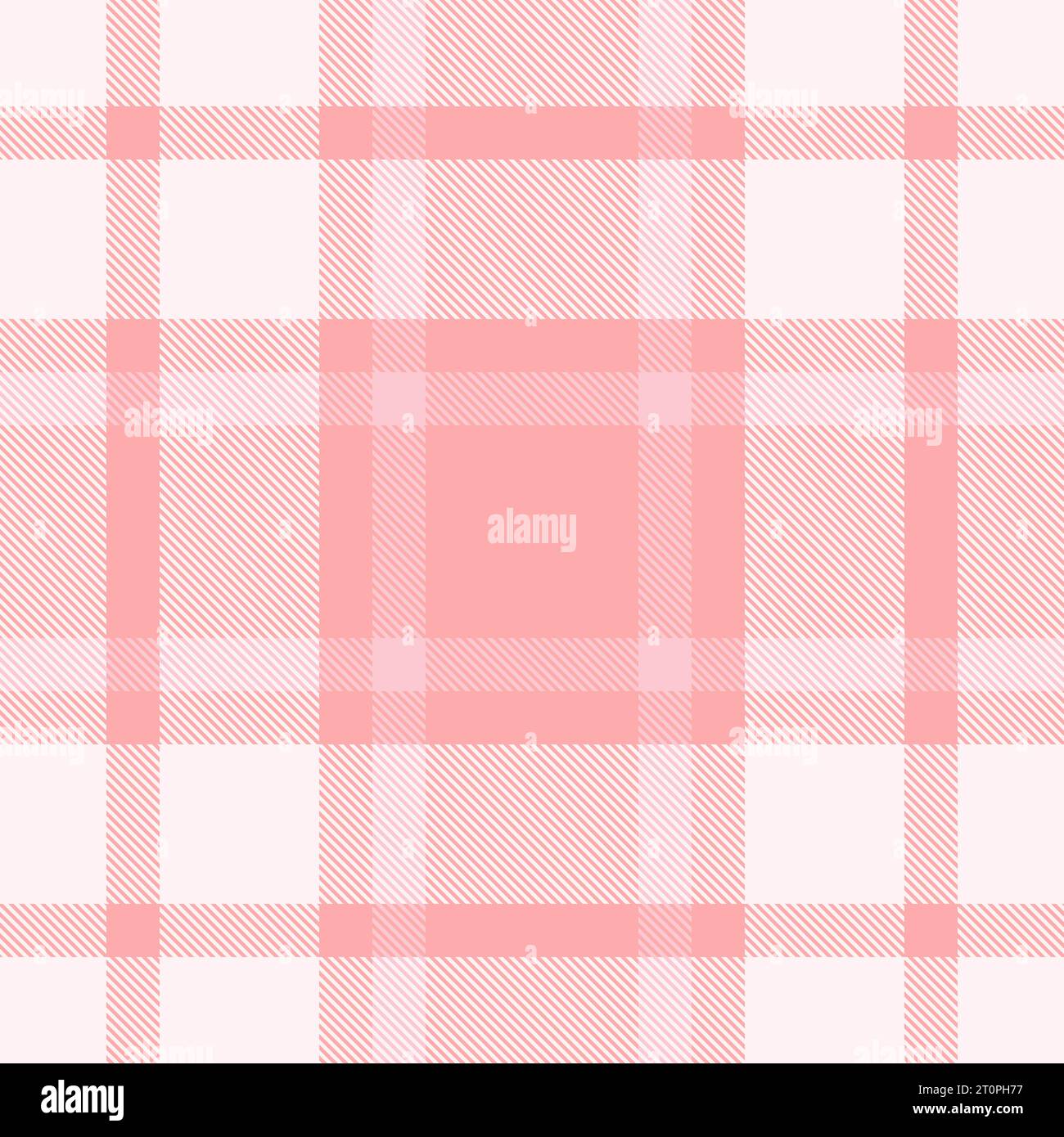 Texture plaid vector of seamless tartan check with a textile fabric background pattern in lavender blush and red colors. Stock Vector