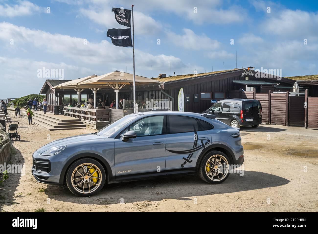 Porsche, Restaurant Sansibar, Hörnum, Sylt, Schleswig-Holstein, Deutschland Stock Photo