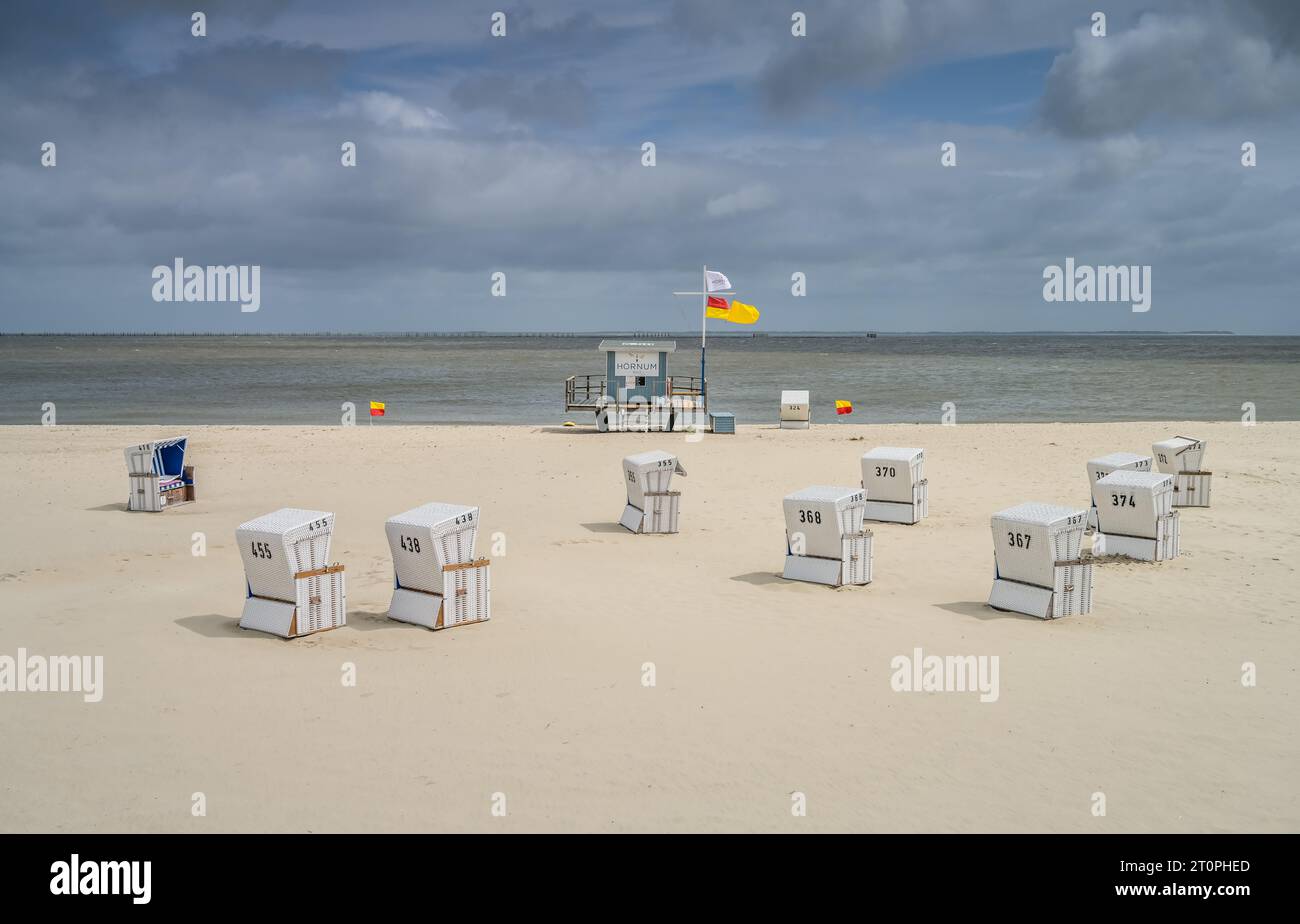 Strandkörbe, Oststrand, Nordsee, Hörnum, Sylt, SchleswigHolstein