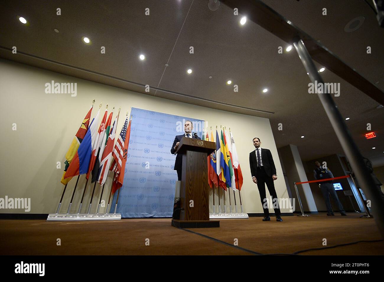 New York, USA. 08th Oct, 2023. Gilad Erdan, Permanent Representative of ...